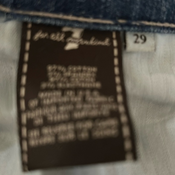 7 FOR ALL MANKIND DISTRESSED DENIM SKIRT SIZE 29 - Picture 6 of 6